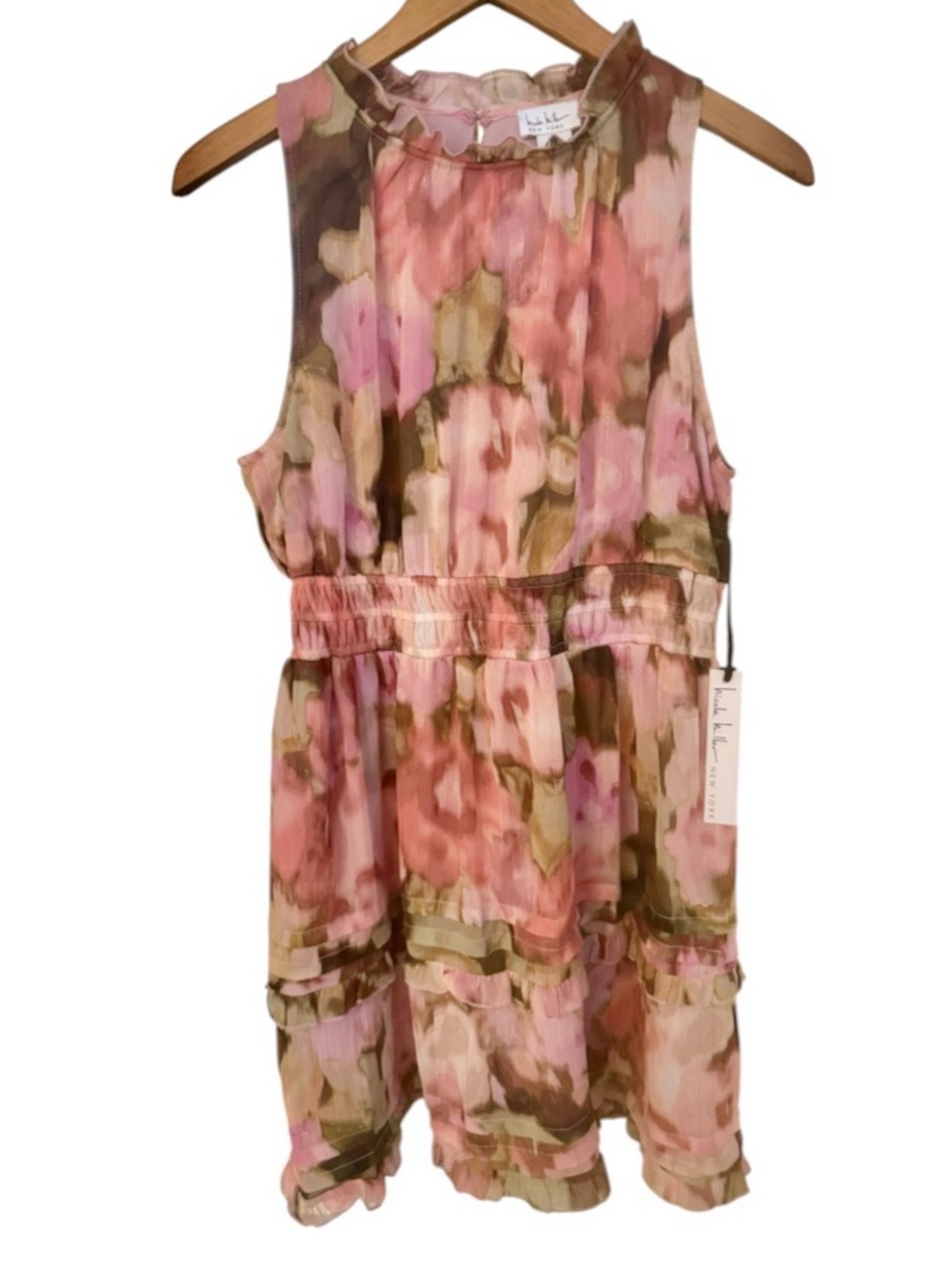 Women’s Watercolor Ruffle Dress - L